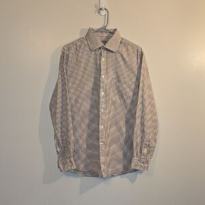 Michael Kors Men's Plaid Shirt - Tan and White - LOT L